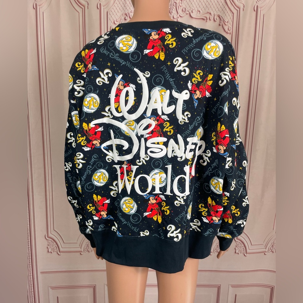 Walt Disney World Sweater Adult M 1X 2X 3X Blue 25th Anniversary Vault 50 Mickey